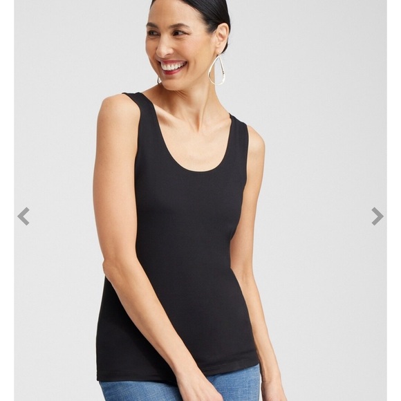 Chicos size 2 / 12 micro fiber black tank- EUC - Picture 1 of 6